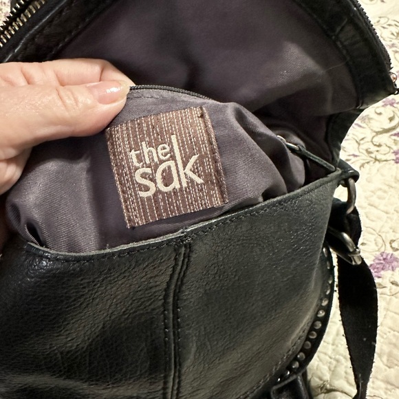 Black leather Sak bag great preloved condition - Picture 5 of 7